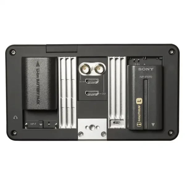 702 Bright Monitor rear panel with batteries