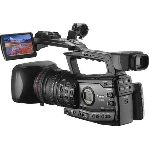 Canon XF305 Professional Camcorder Left Side View