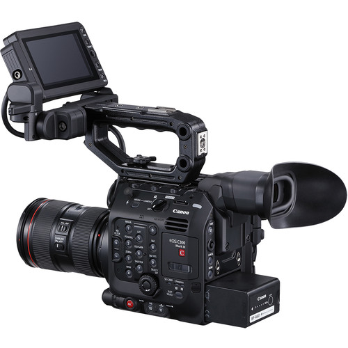 Canon C300 Mark III 4k Camera Rear View with Top Handle