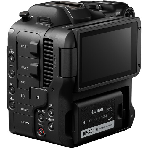 Canon C70 4k Digital Camera Rear View With Inputs