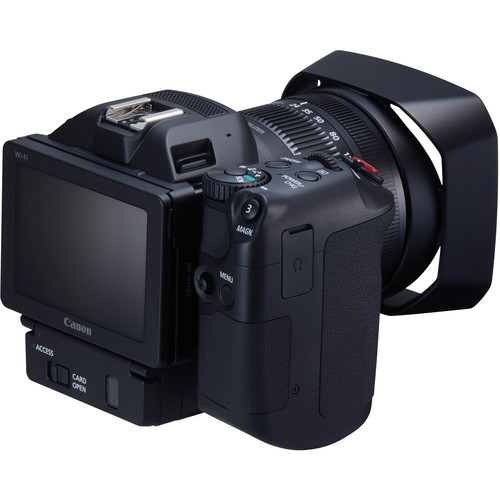 Canon XC10 4k Camcorder Rear View with Viewscreen