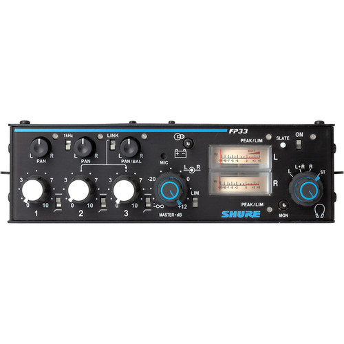 Shure-FP33-3-Input-Audio-Mixer-FRONT-SIDE