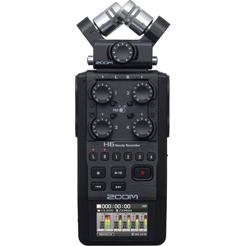 Zoom H6 Handy Audio Recorder Front View