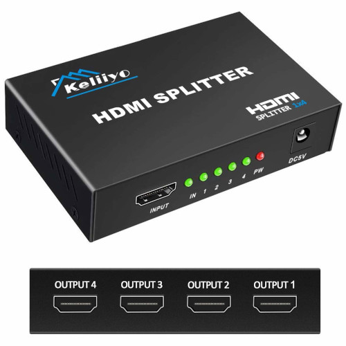 Keliiyo HDMI Splitter 1x4