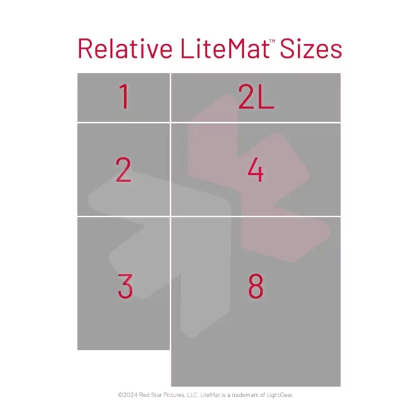 LiteGear LiteMat Size Diagram